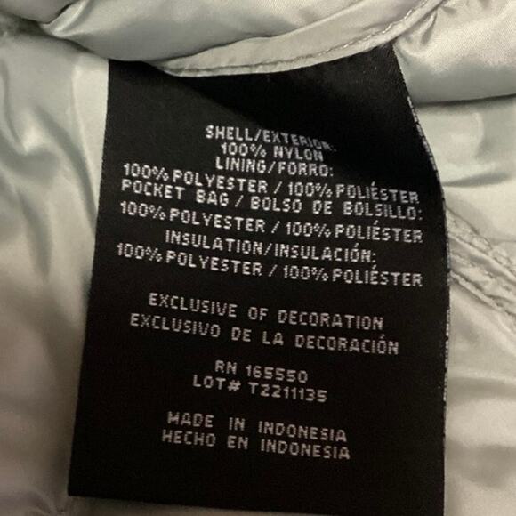 32 Degrees Heat Silver Zip Up High Neck Pockets Sleeveless Winter Puffer Vest M - Picture 5 of 5